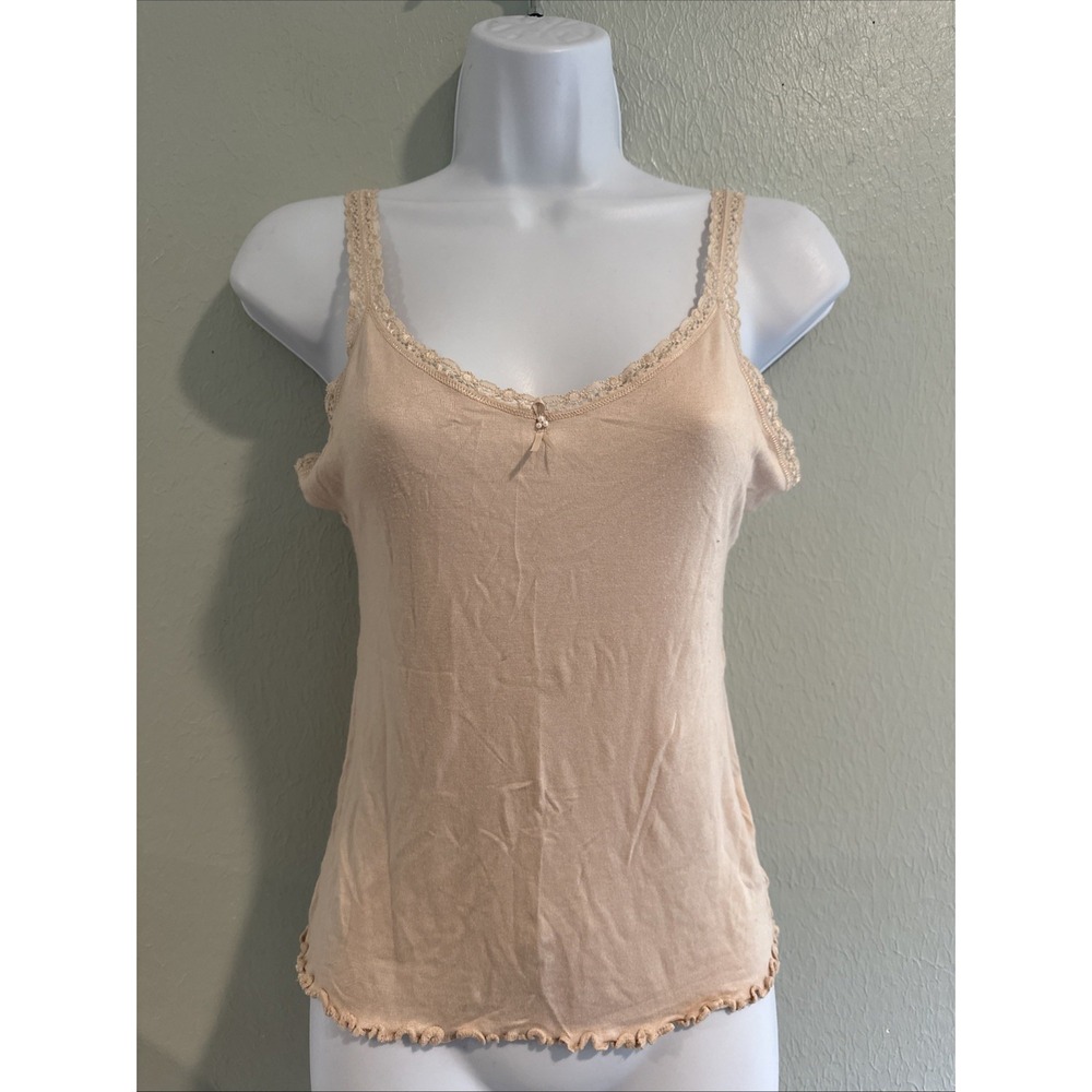 Wacoal Large Women's Nude Tan Modal Cami With Lace Trim